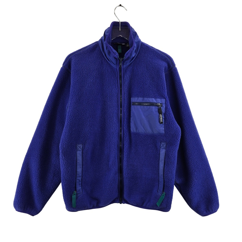 Patagonia Vintage 90s Mens M Purple Retro Fleece Jacket Full Zip‎ Made in USA
